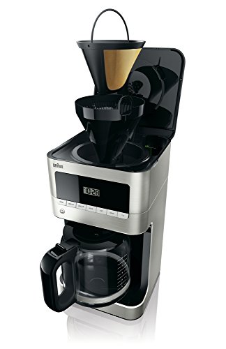 Braun KF7070 BrewSense Drip Glass Coffeemaker, 12 Cup, Stainless Steel