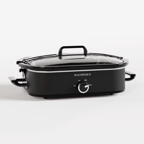 [New] Magnifique 4-Quart Casserole Manual Slow Cooker with Keep Warm Setting - Perfect Kitchen Small Appliance for Family Dinners - Large Enough to Serve 4+ People