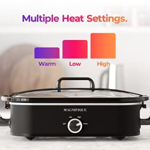 [New] Magnifique 4-Quart Casserole Manual Slow Cooker with Keep Warm Setting - Perfect Kitchen Small Appliance for Family Dinners - Large Enough to Serve 4+ People