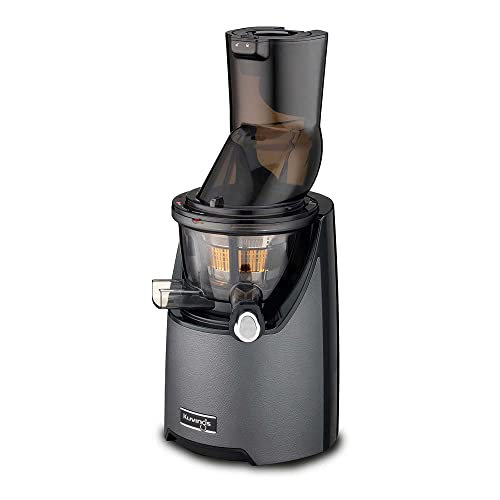 Kuvings Whole Slow Juicer EVO820GM - Higher Nutrients and Vitamins, BPA-Free Components, Easy to Clean, Ultra Efficient 240W, 50RPMs, Includes Smoothie and Blank Strainer-Gun Metal