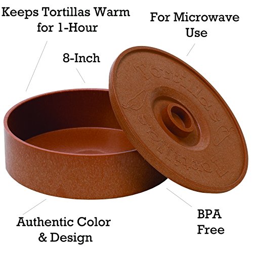 IMUSA USA Terracota Tortilla Warmer, 1 Pack, Brown