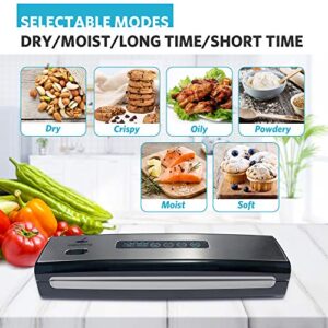 Vacuum Sealer Machine, meidong Food Vacuum Sealer Machine Built in Air Sealing System, Automatic For Food Preservation Storage With Dry & Moist Modes, LED Indicator, Easy to Clean, Compact Design