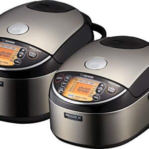 Zojirushi NP-NWC10XB Pressure Induction Heating Rice Cooker & Warmer, 5.5 Cup, Stainless Black, Made in Japan