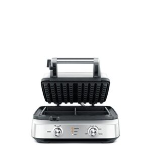 breville bwm604bss smart waffle maker, brushed stainless steel, 12.25 x 12.25 x 5.75 inches