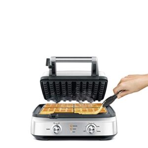 Breville BWM604BSS Smart Waffle Maker, Brushed Stainless Steel, 12.25 x 12.25 x 5.75 inches