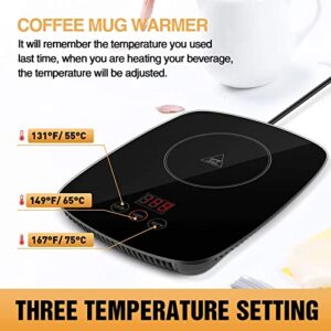 YEOSEN Coffee Mug Warmer - Coffee Cup Warmer with 3 Temperature Setting , Adjustable Temperature Beverage Warmer with Auto Shut Off ,Coffee Gifts (Without Mug)