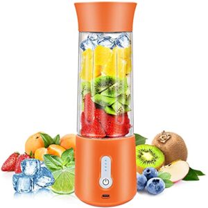 portable blender for shakes and smoothies, 17 oz personal smoothie blender usb rechargeable juicer cup with 6 blades