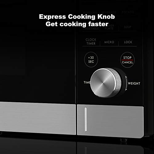 Galanz Microwave Oven ExpressWave with Patented Inverter Technology, Sensor Cook & Sensor Reheat, 10 Variable Power Levels, Express Cooking Knob, 1250W 2.2 Cu Ft Stainless Steel GEWWD22S1SV125