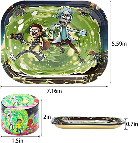 Cartoon Pattern 2 Piece Grinder tray Set, Delicate And Cute, Ideal Gift for Friends