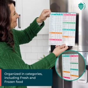 Pine & Pepper Air Fryer Magnetic Cheat Sheet | Instant Pot Accessories | Air Fryer Cooking Times Chart - Quick Reference Guide for Cooking & Frying 88 Foods, Water Resistant, Easy to Clean