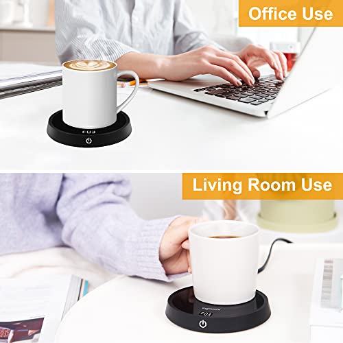 Coffee Mug Warmer, Coffee Warmer for Desk, Coffee Cup Warmer with 3 Temperature Settings & 4 Hours Auto Shut Off, Electric Beverage Warmer for Tea Milk and Cocoa