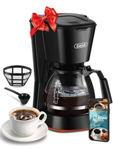 gevi 5 cups small coffee maker, compact coffee machine with reusable filter, warming plate and coffee pot for home and office