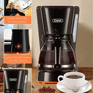 Gevi 5 Cups Small Coffee Maker, Compact Coffee Machine with Reusable Filter, Warming Plate and Coffee Pot for Home and Office