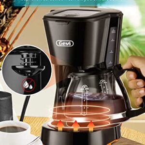 Gevi 5 Cups Small Coffee Maker, Compact Coffee Machine with Reusable Filter, Warming Plate and Coffee Pot for Home and Office