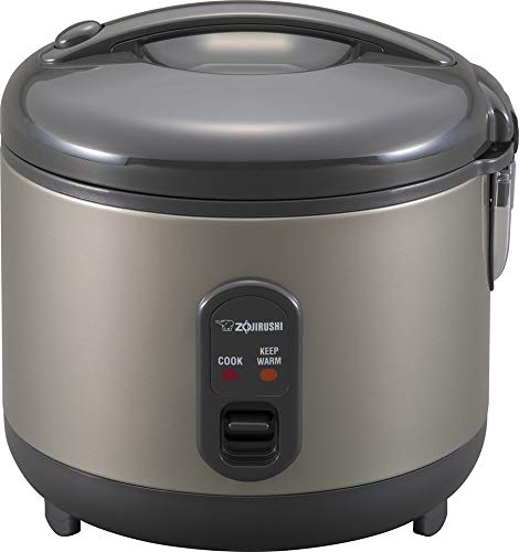 Zojirushi NS-RPC10HM Rice Cooker and Warmer, 5.5-Cup (Uncooked), Metallic Gray