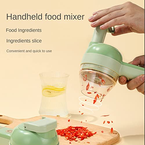 4 in 1 Handheld Electric Food Cutter Set, Kitchen Gods Wireless Food Processor for Fruits, Vegetables and Meat