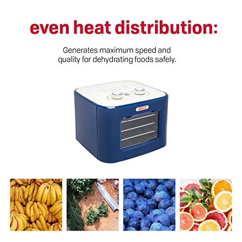 NESCO FD-41B Snackmaster Jr Food Dehydrator, 4 Trays, Blue