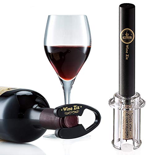 Wine Ziz Professional Wine Accessories Gift Box | Air Pressure Pump Bottle Opener | Foil Cutter | Aerator Pourer | Vacuum Stopper For Wine Lovers | Amazingly Simple Wine Opener Air Pressure Gift-able