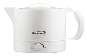 brentwood electric kettle hot pot bpa free, 32 oz, white