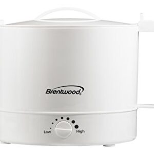 Brentwood Electric Kettle Hot Pot BPA Free, 32 oz, White