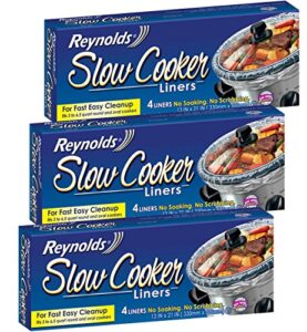 reynolds metals slow cooker liners 13″x21″ – 3 pack (12 liners total)