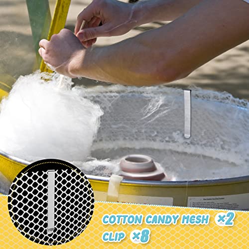 Juexica Sets Cotton Candy Mesh Clip Stabilizer Kit White Cotton Candy Machine Supplies Reusable Candy Making Accessories Compatible Cotton Candy Machine Candy Floss Maker Kitchen 4.25 x 0.5 inches