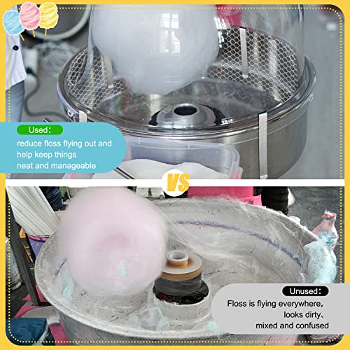 Juexica Sets Cotton Candy Mesh Clip Stabilizer Kit White Cotton Candy Machine Supplies Reusable Candy Making Accessories Compatible Cotton Candy Machine Candy Floss Maker Kitchen 4.25 x 0.5 inches