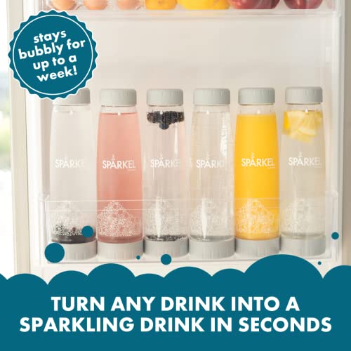 Spärkel Beverage System (Black) - Sparkling Water and Soda Maker - A New Way of Sparkling - Use Fresh & Natural Ingredients - No CO2 Tank Needed