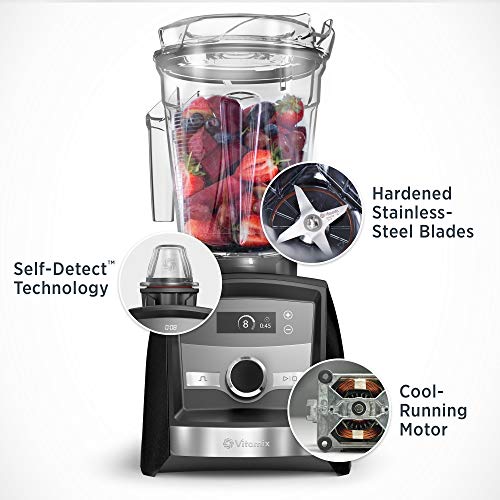 Vitamix A3300 Ascent Series Smart Blender, Professional-Grade, 64 oz. Low-Profile Container, Black