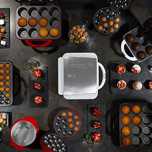 Holstein Housewares - Non-Stick Cupcake Maker, Red - Makes 6 Cup Cakes, Muffins, Cinnamon Buns, and more