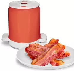 SPYKA Microwave Oven Bacon Cooker - As Seen On TV Easy To Use Bacon Can Cooker - Splatterproof & Mess-Free Design