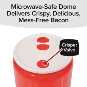 SPYKA Microwave Oven Bacon Cooker - As Seen On TV Easy To Use Bacon Can Cooker - Splatterproof & Mess-Free Design