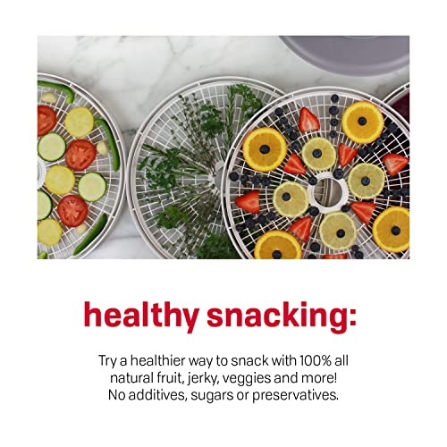 Nesco FD-79 Snackmaster Pro Digital Food Dehydrator for Snacks, Fruit, Beef Jerky, Meat, Vegetables & Herbs, Gray, 4 Trays