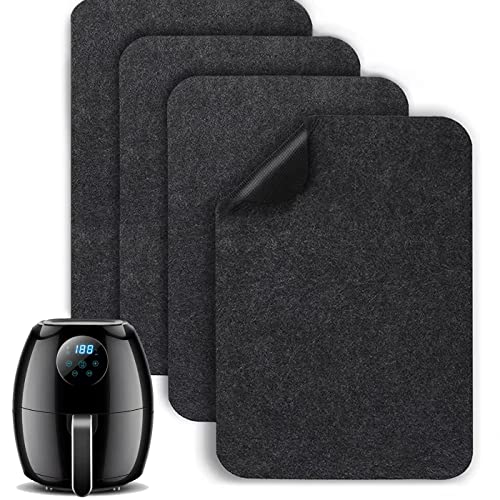 Air Fryer Heat Resistant Mat, 4 Pcs Kitchen Countertop Heat Protector Mats, Non-slip 12” x 16” Silicone Appliance Slider for Ninja Foodi Air Fryer Toaster Oven Coffee Maker Blender