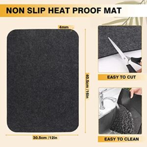 Air Fryer Heat Resistant Mat, 4 Pcs Kitchen Countertop Heat Protector Mats, Non-slip 12” x 16” Silicone Appliance Slider for Ninja Foodi Air Fryer Toaster Oven Coffee Maker Blender