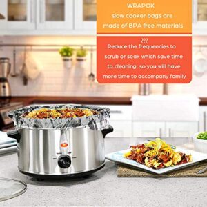 YESLAU Slow Cooker Liners Small BPA Free Crockpot Liner Oval Round Pot Subsize 11 x 16 Inch Fits 1 to 3 Quarts Small Crockpot - 3 counts (30 Bags Total)