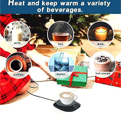 Coffee Mug Warmer Smart Beverage Warmer,Coffee Cup Warmer for Desk with Auto Shut Off Mug Heater & Detachable Cable,Milk Tea Cocoa Candle Warmer Heating Plate,Coffee Warmer for Desk Office Home Gift