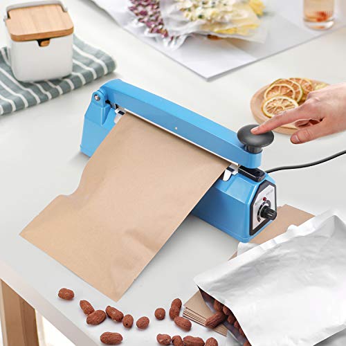 Konmee 8 Inches Impulse Commercial Bag Sealers Heat Sealing Machine for Mylar Cereal Plastics Polythene Bags with One Repair Kit