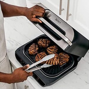 Ninja Foodi 5 In 1 Indoor Grill and Air Fryer with Surround Searing, Removable Grill Gate, Crisper Basket, Cooking Pot, and Smoke Control System