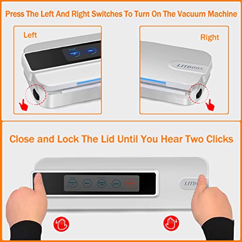 Vayepro Vacuum Sealer Machine, Automatic Seal a Meal Vacuum Sealer Machine,Bag Sealer, Multi Portable Vacuum Packing Machine for Home,Touch Desigh,Dry/Moist/Fresh Modes(10 Pcs Vacuum Sealer Bags)