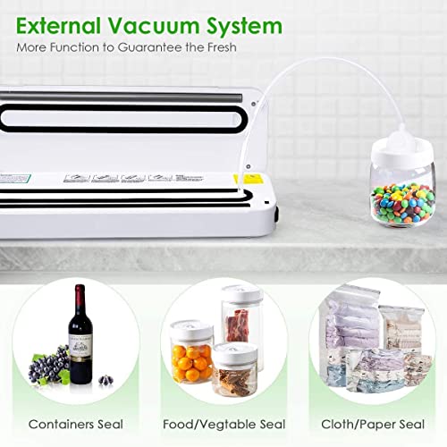 Vayepro Vacuum Sealer Machine, Automatic Seal a Meal Vacuum Sealer Machine,Bag Sealer, Multi Portable Vacuum Packing Machine for Home,Touch Desigh,Dry/Moist/Fresh Modes(10 Pcs Vacuum Sealer Bags)