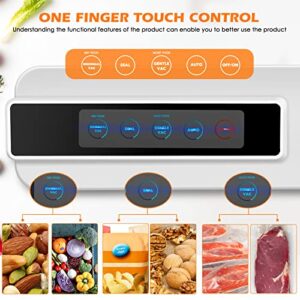 Vayepro Vacuum Sealer Machine, Automatic Seal a Meal Vacuum Sealer Machine,Bag Sealer, Multi Portable Vacuum Packing Machine for Home,Touch Desigh,Dry/Moist/Fresh Modes(10 Pcs Vacuum Sealer Bags)