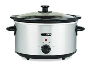 nesco sc-4-25, slow cooker, 4 quart, silver