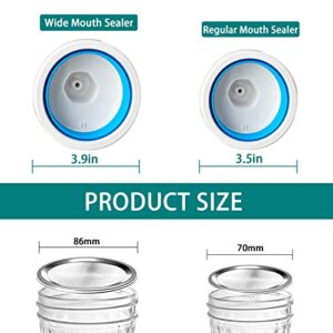 Mason Jar Vacuum Sealer,Vacuum Sealing Kit for Wide-Mouth & Regular-Mouth Mason Jars，Canning Sealer with Jar Attachment Hose and Manual Vacuum Pump