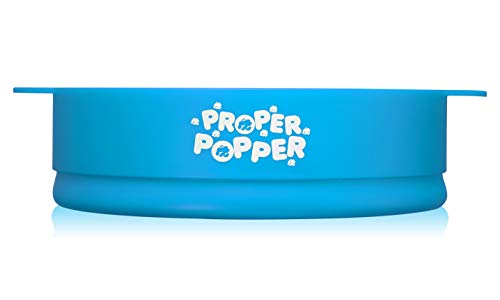 The Original Proper Popper Microwave Popcorn Popper, Silicone Popcorn Maker, Collapsible Bowl BPA Free & Dishwasher Safe - (Turquoise)