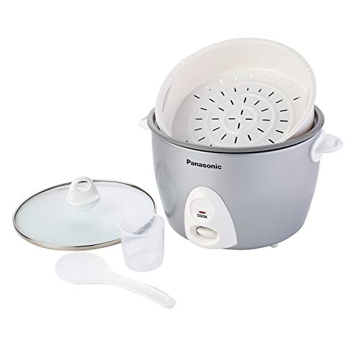 Panasonic SR-G06FGL Rice, Steamer & Multi-Cooker, 3-Cup (Uncooked), 3 Cups 6 Cups Cooked, Silver