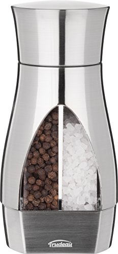 Trudeau - 716451 Trudeau Stainless Steel Manual 2-in-1 Salt and Pepper Mill, 7.5 inches, Silver