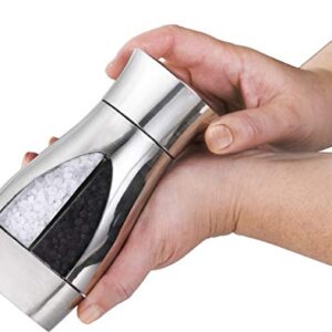 Trudeau - 716451 Trudeau Stainless Steel Manual 2-in-1 Salt and Pepper Mill, 7.5 inches, Silver