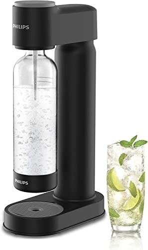 PHILIPS Sparkling Water Maker Soda Maker Soda Streaming Machine for Carbonating with 1L Carbonating Bottle, Seltzer Fizzy Water Maker, Compatible with Any Screw-in 60L CO2 Carbonator(NOT Included)