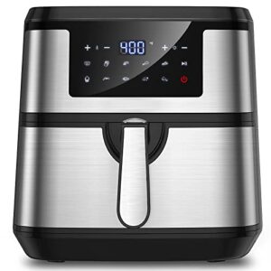 airfryer xl air fryers large air fryer 8qt smart digital air fryer with basket oilless electric cooker with led touchscreen 10 presets auto shut off